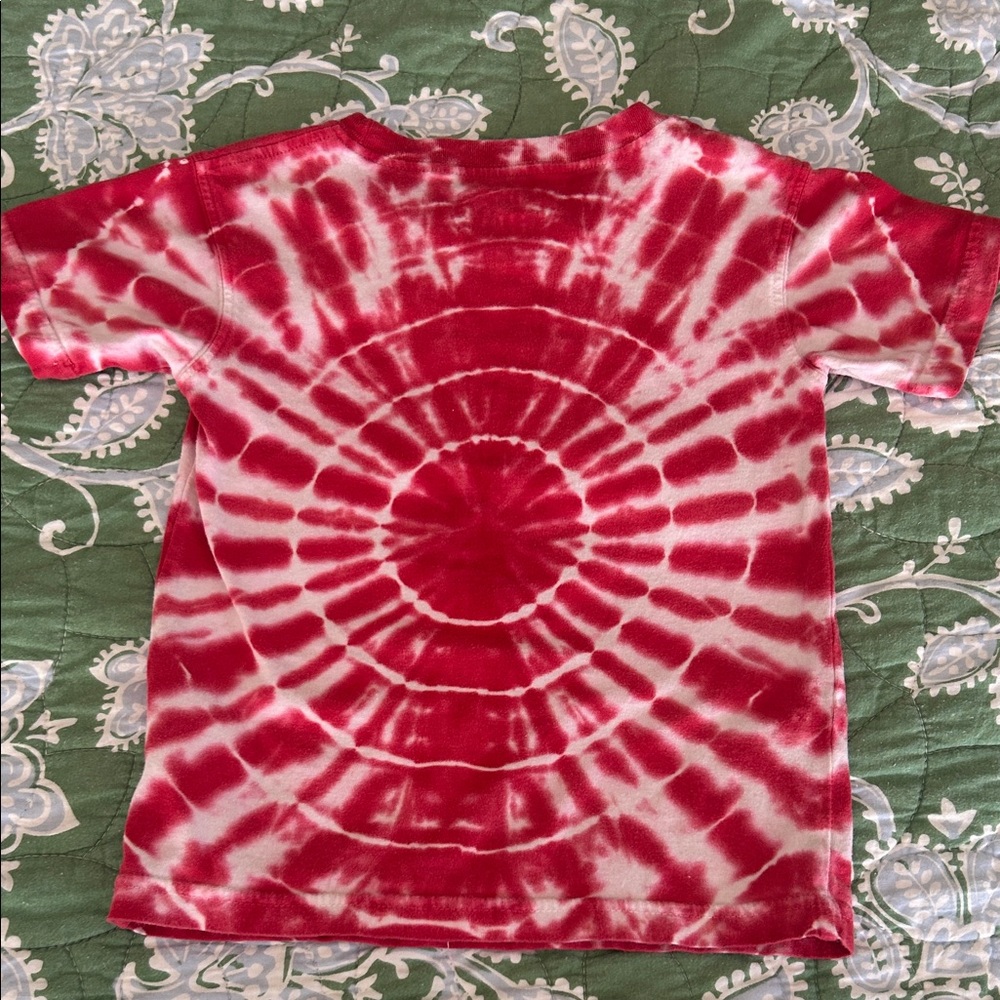 Kids Red Tie-Dye University of Georgia Bulldog Graphic Tee - Picture 4 of 4